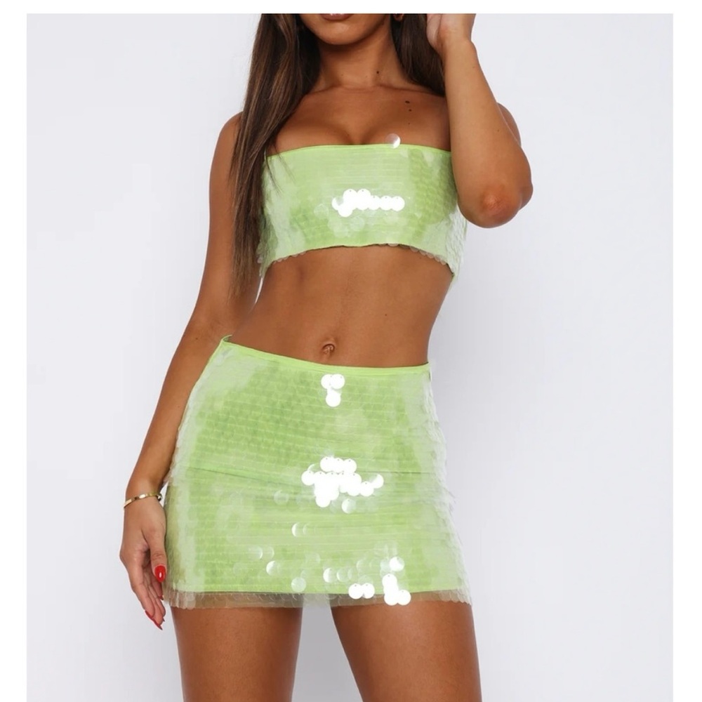 NWT White Fox Skirt Set
